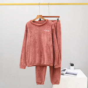 Women's Winter Cozy Loungewear Set with Fleece Pants Mimarta