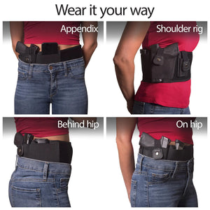 Belly Band Holster Concealed Carry Gun Wrap Holster Elastic Waist Large Pistol Mimarta