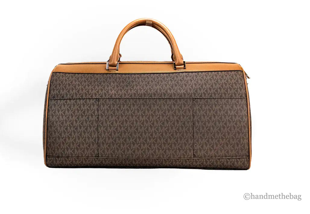 Copy of Michael Kors Travel Extra Large Brown PVC Top Zip Duffle Weekender Luggage Bag Mimarta