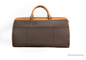 Copy of Michael Kors Travel Extra Large Brown PVC Top Zip Duffle Weekender Luggage Bag Mimarta