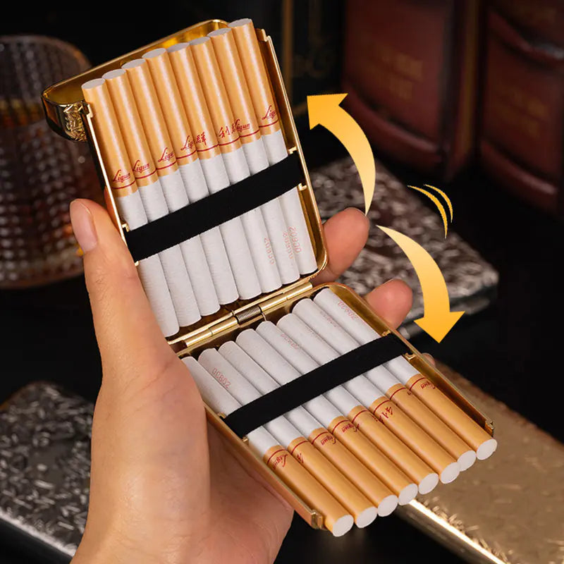 Luxury Vintage Engraved Cigarette Case for 16/20 Cigarettes Mimarta