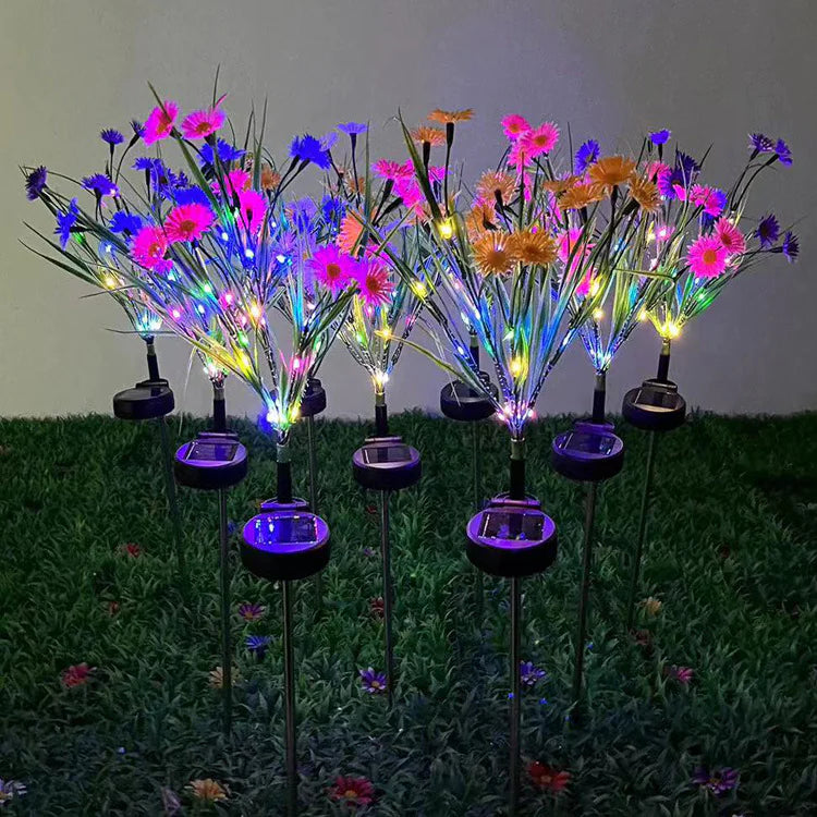 Solar Garden Lights LED Flower Stake Lamp Outdoor Yard Waterproof Patio Decor Mimarta