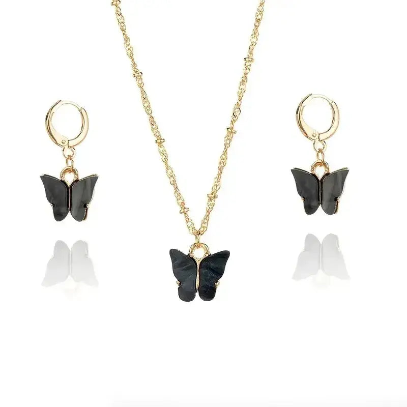 Luxury Rhinestone Butterfly Watch Set Rieworkes