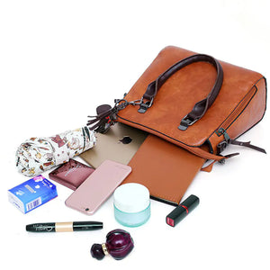 Luxury Women’s Leather Handbag & Wallet 4-Piece Set Mimarta