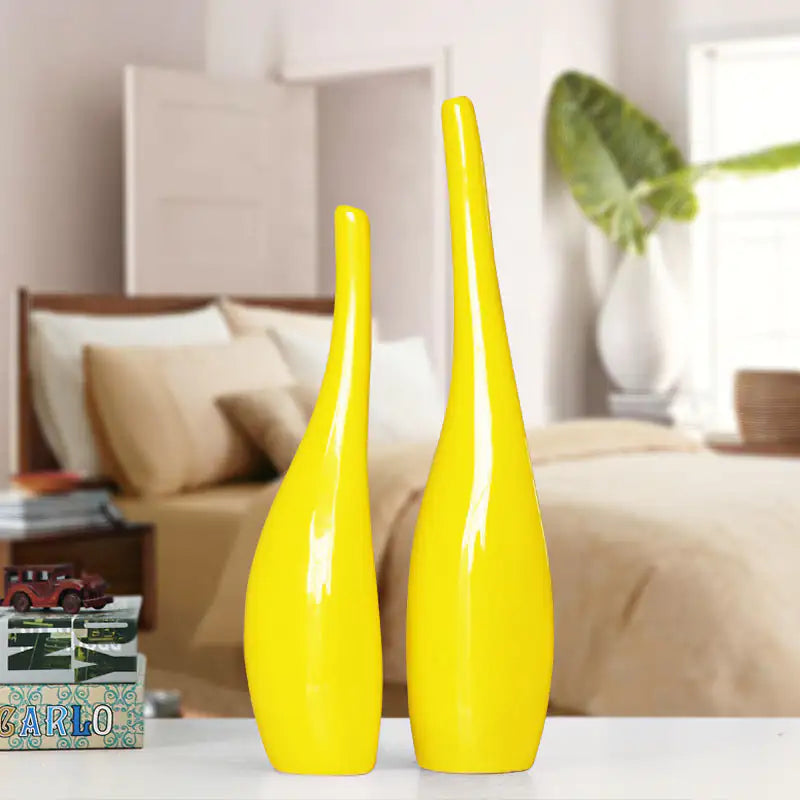 Nordic Gold Plating Ceramic Vases Model Room Home Decor Rieworkes