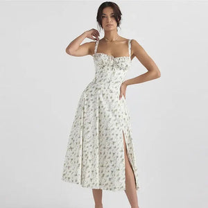 Pink Floral Office Midi Dress Rieworkes