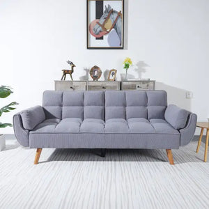 2064 Corduroy Sofa  Sofa Bed-Smoke Gray Mimarta