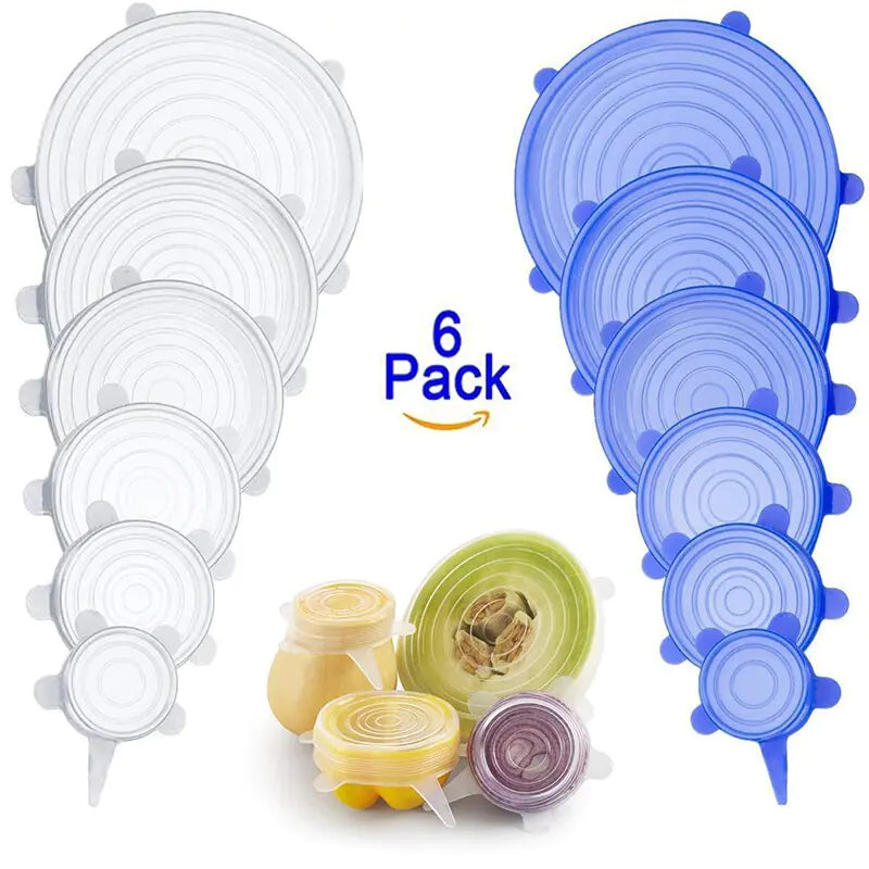 Silicone Stretch Lids Reusable Airtight Food Wrap Covers Rieworkes