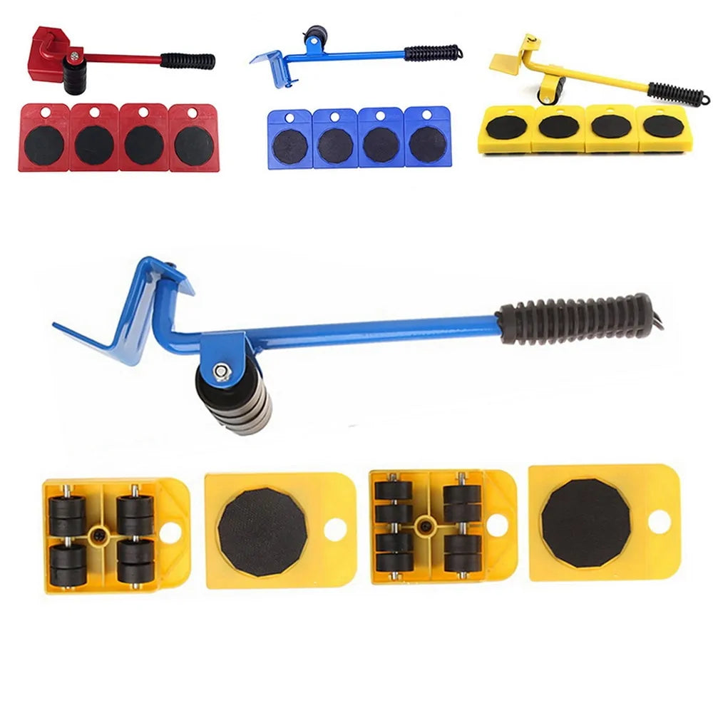 Furniture Lifter Sliders Kit: Heavy-Duty Roller Move Tool Set for 100Kg/220Lbs Rieworkes