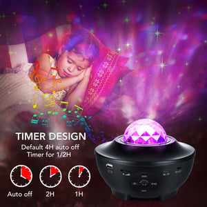 Black Galaxy Projector with 360° Starry Sky Light Rieworkes