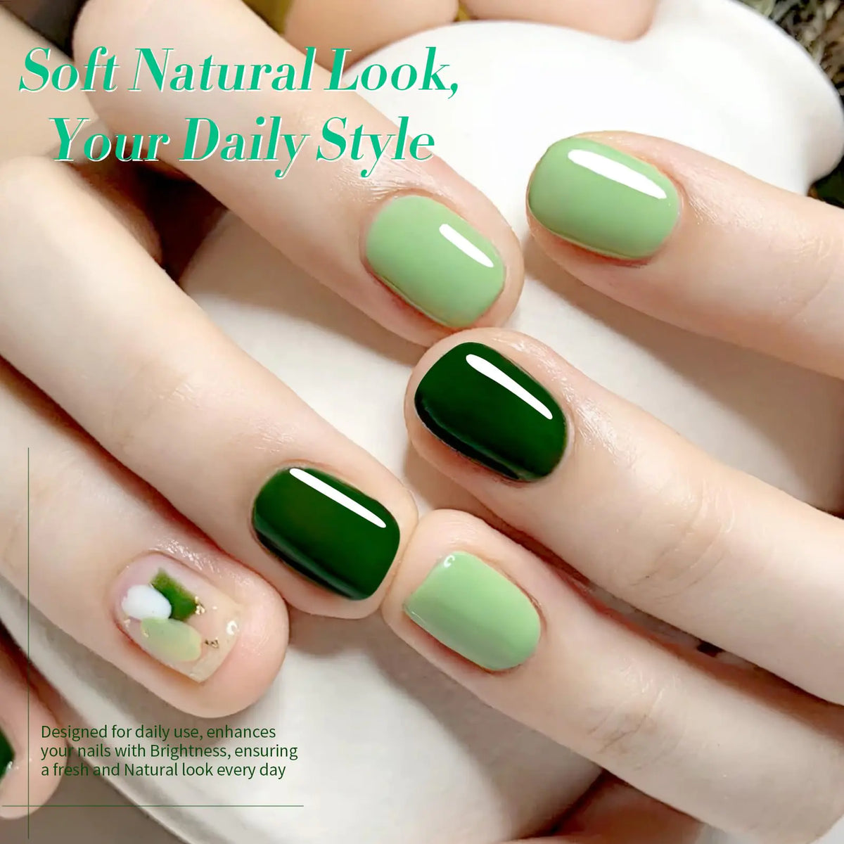 Born Pretty Green Gel Nail Polish, Christmas Carnival Evergreen Gel Nail Polish Set, Glitter Green Sparkle Gel Polish Nail Art Varnish Manicure Collection St. Patrick's Day 6PCS green forest Rieworkes