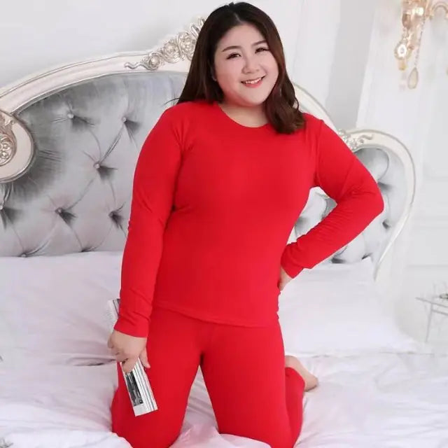 Women's Fleece and Plush Underwear Set for Winter Mimarta