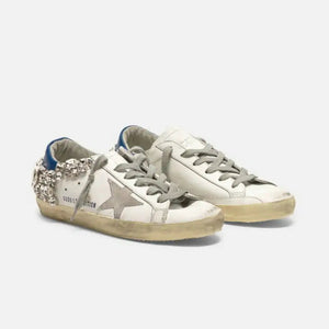 Star Old White Shoes with Diamonds Rieworkes