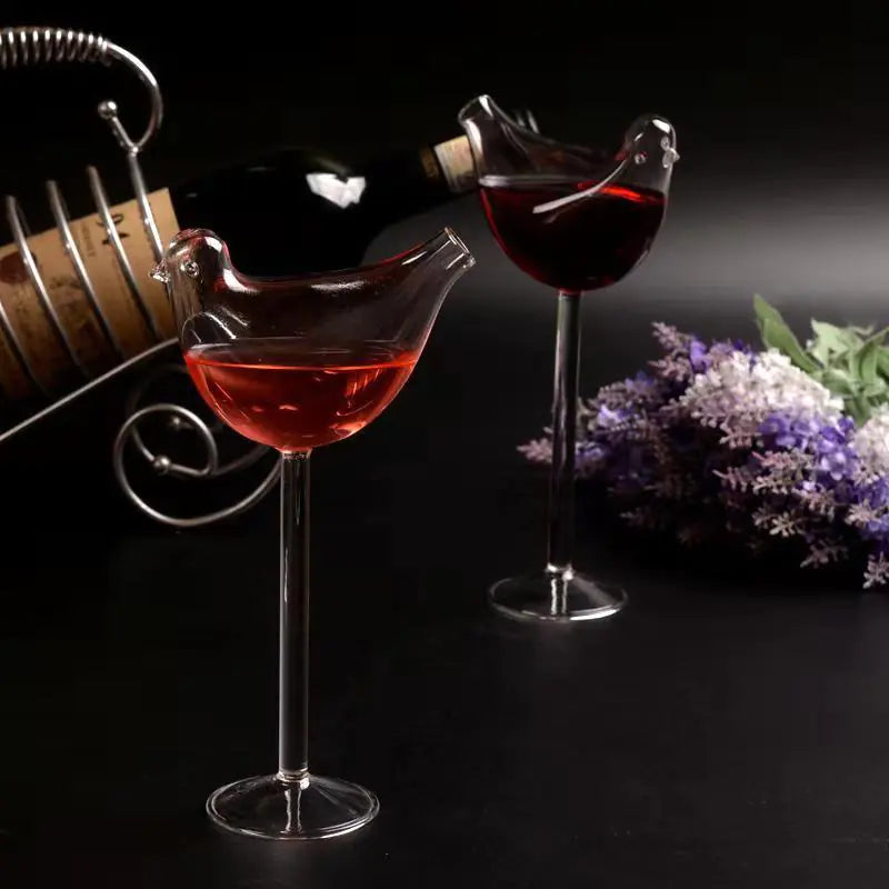 Creative Bird-Shaped Cocktail and Champagne Glass Mimarta