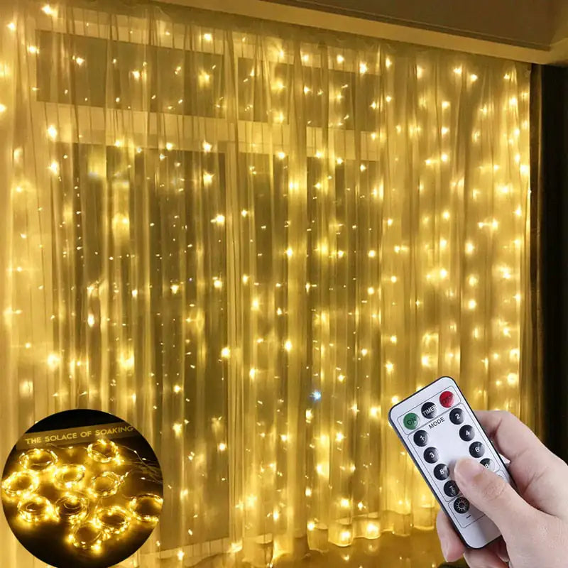 LED Curtain Garland Lights Rieworkes