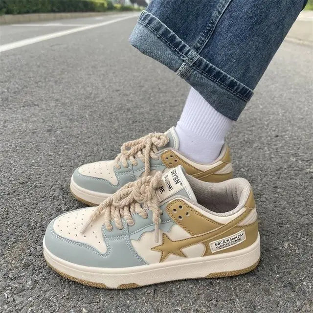 Color Matching Casual Shoes 2022 Woman Vulcanize Sneakers Breathable Sport Walking Running Spring Platform Shoes Rieworkes
