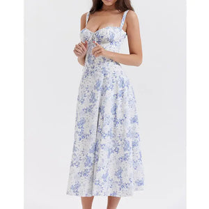 Elegant Floral Sleeveless Maxi Dress Rieworkes
