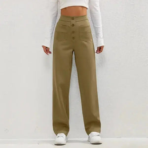High- Waisted Casual Pants Rieworkes