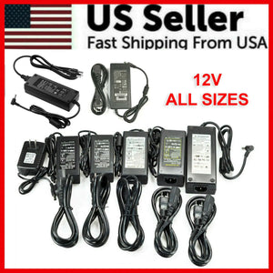 12V 1A 2A 3A 5A 6A 8A 10A Power Supply AC to DC Adapter 5050 LED STRIP LIGHT USA Rieworkes