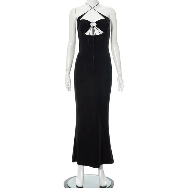 Backless Halter Long Dress Rieworkes