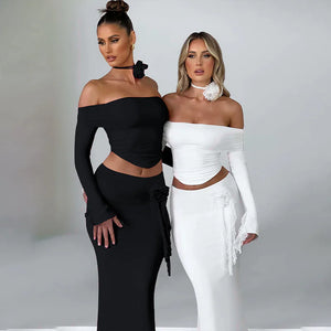 Long Sleeve Skirt Set Mimarta