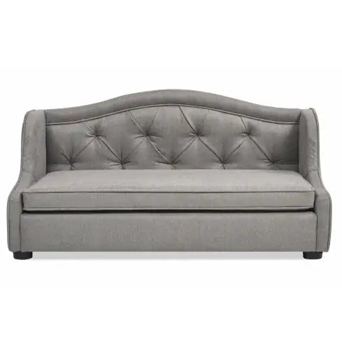 Robin 35 Tufted Wingback Pet Sofa Bed, Medium, Uptown Gray Stain Resistant High Performance Polyester Mimarta