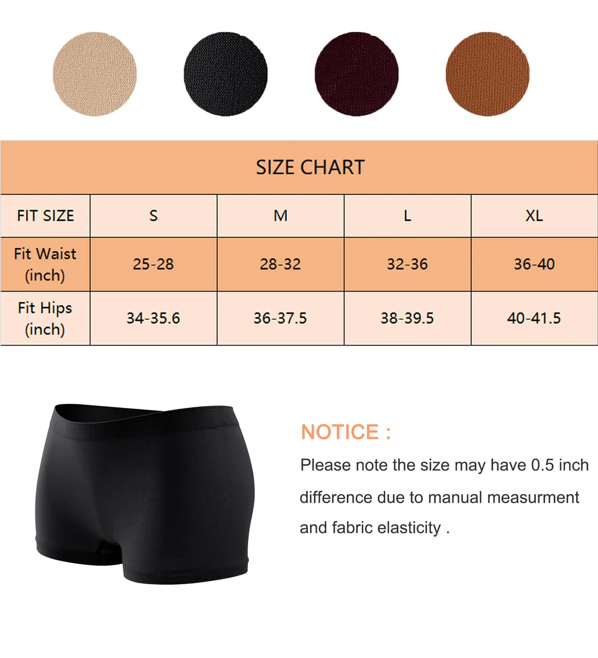 Womens Boyshorts Underwear Seamless Boxer Briefs Full Coverage Soft Stretch Boxer Shorts For Women 4 Pack C-multicolor(4 Pack) X-Large Rieworkes