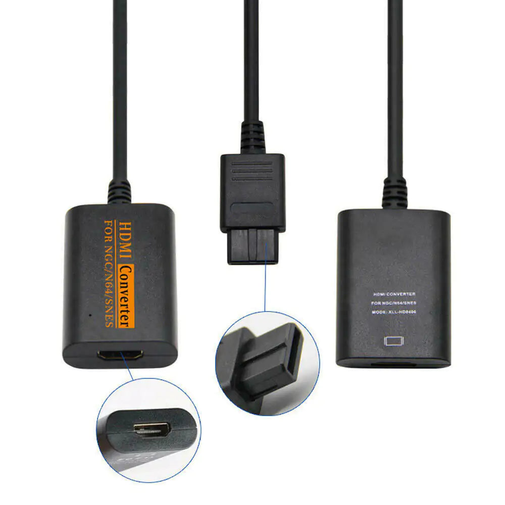 N64 To HDMI Converter Adapter HD Link Cable For Nintendo Gamecube Super NES SNES Rieworkes