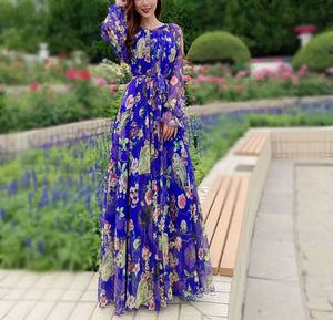 Maxi Dress Floral Printed Rieworkes