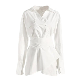 Irregular Shirt Dress for Women's Fashion Mimarta