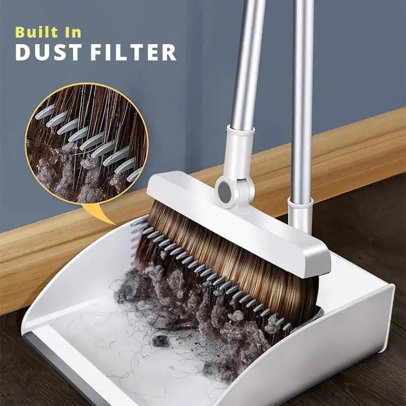 Home Windproof Floor Broom &amp; Dustpan Set Rieworkes