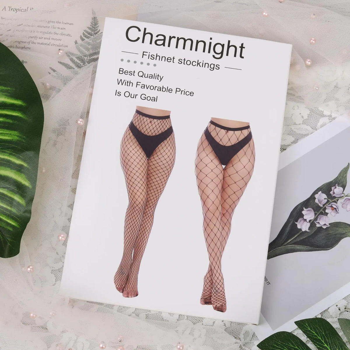 Charmnight Womens High Waist Tights Fishnet Stockings Thigh High Pantyhose One Size Black-g5 Rieworkes