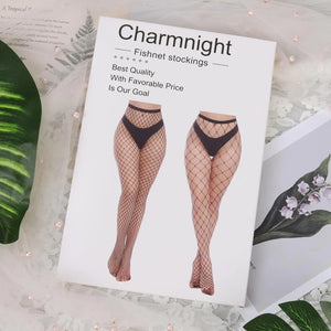 Charmnight Womens High Waist Tights Fishnet Stockings Thigh High Pantyhose One Size Black-g5 Rieworkes