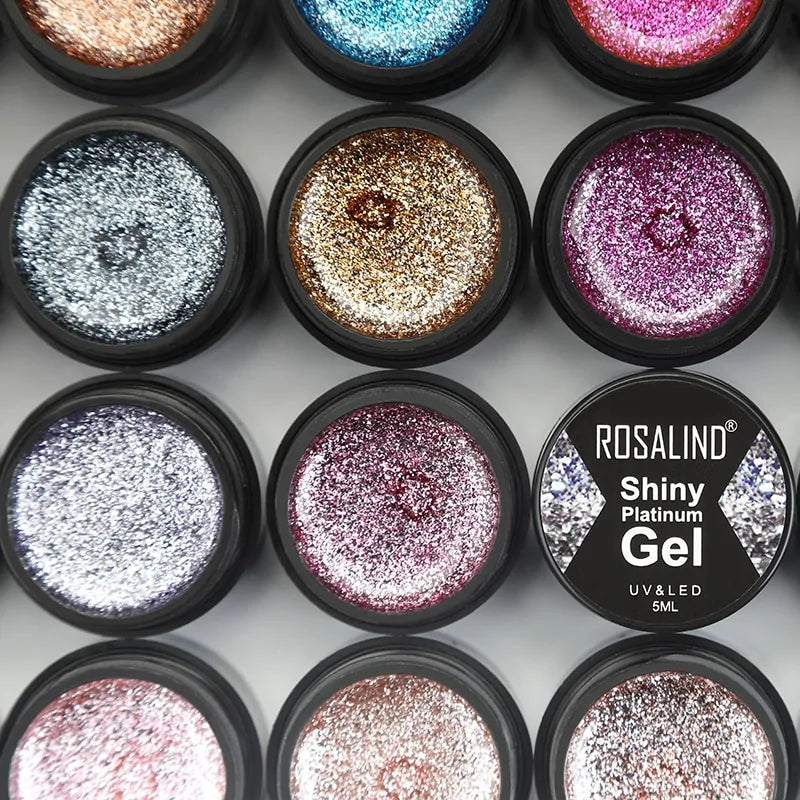 Hybrid Varnishes Gel Nail Polish Set Glitter Rieworkes