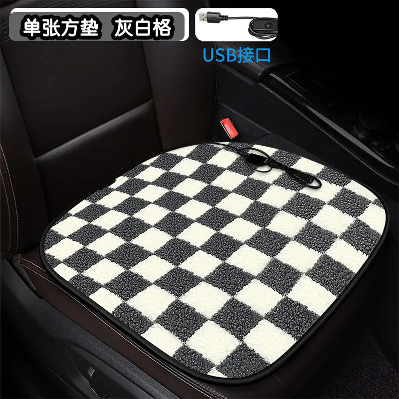 Heated Square Car Seat Cushion for Winter Decor Mimarta