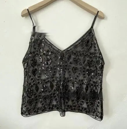 Women's Embroidered Sequin Beaded Sling Rieworkes