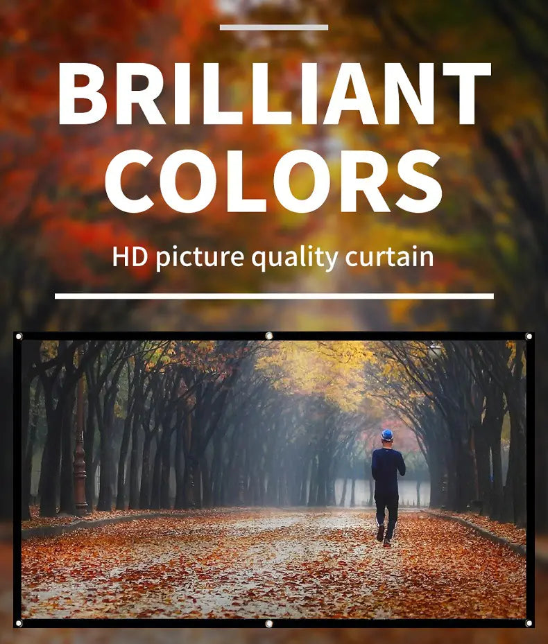 Portable Projector Curtain For Home Cinema &amp; Office Rieworkes
