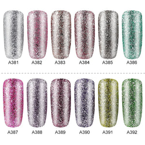 Hybrid Varnishes Gel Nail Polish Set Glitter Rieworkes