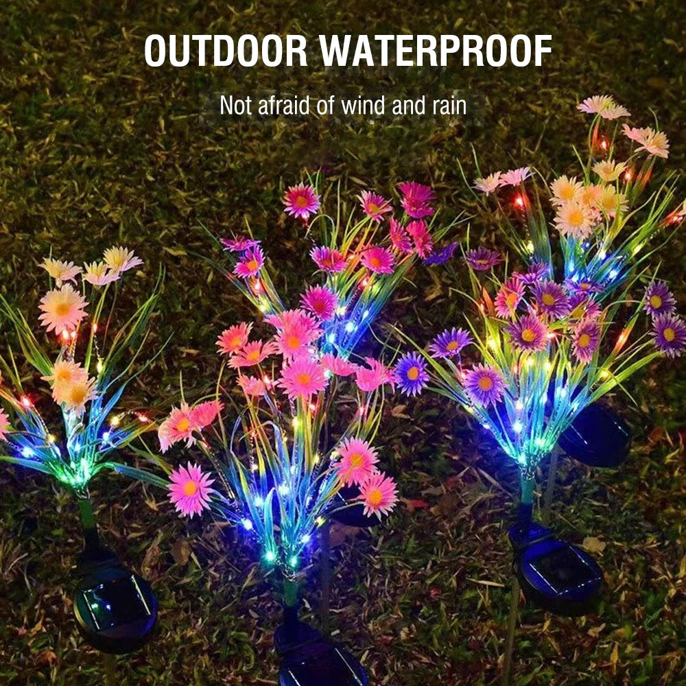 Solar Garden Lights LED Flower Stake Lamp Outdoor Yard Waterproof Patio Decor Mimarta