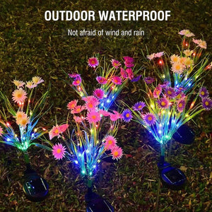 Solar Garden Lights LED Flower Stake Lamp Outdoor Yard Waterproof Patio Decor Mimarta