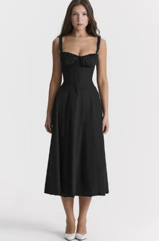 Elegant Floral Sleeveless Maxi Dress Rieworkes