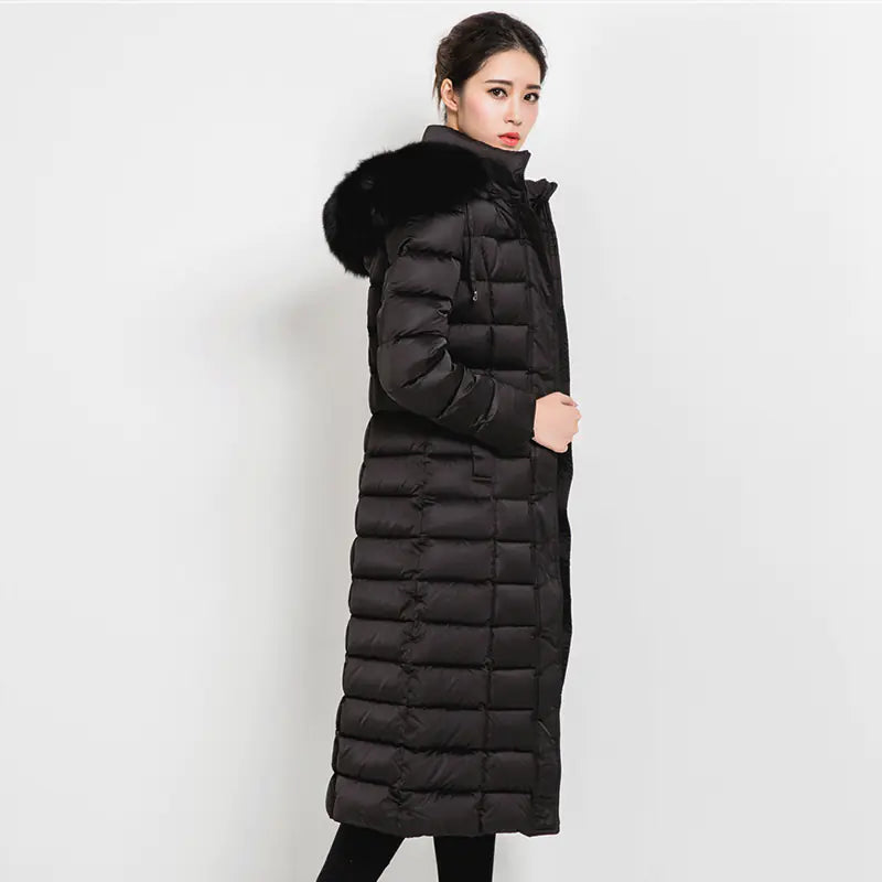 Luxury Women's Winter Coat with Fox Fur Collar Mimarta