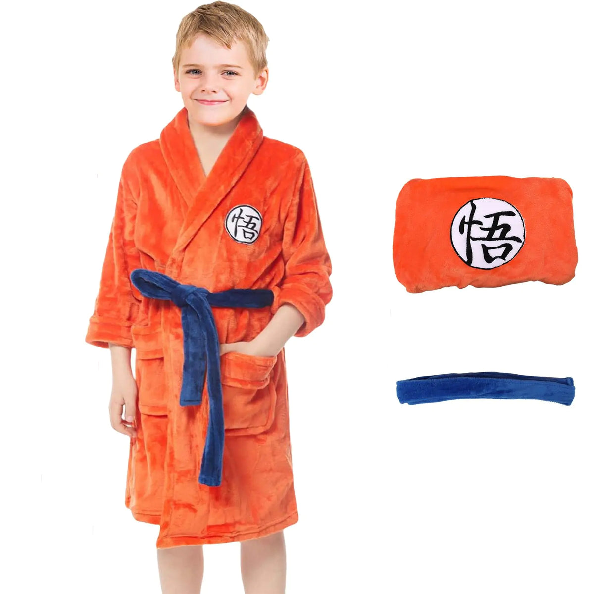 Kids Anime Robe Pajamas Dragon Z Bathrobe Pajamas Anime Onesie Boys Girls Monkey King Bath Robe Halloween Costume Mimarta