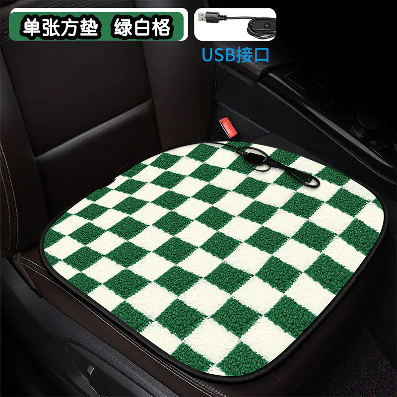 Heated Square Car Seat Cushion for Winter Decor Mimarta