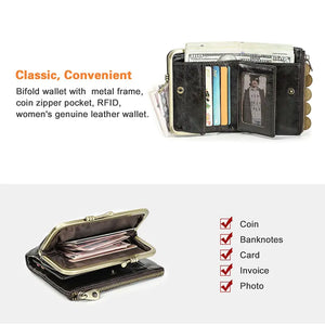 Genuine Leather Wallet Women Rieworkes