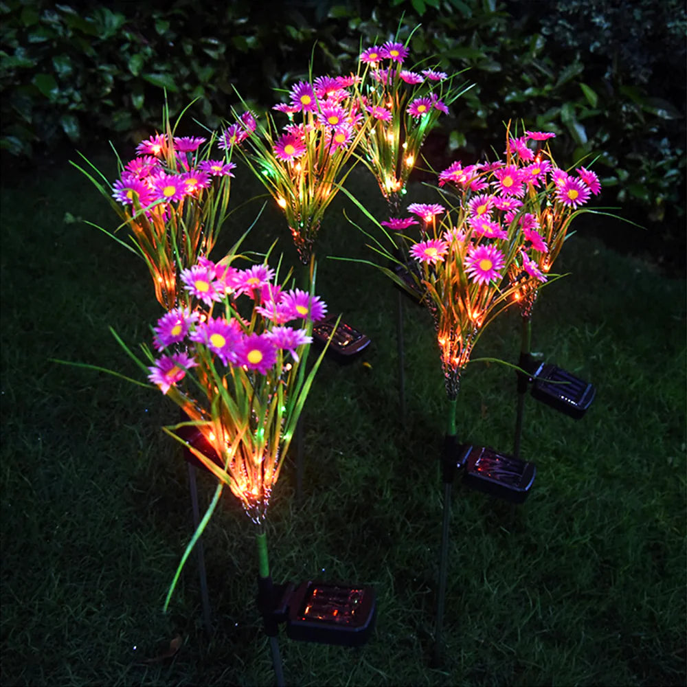 Solar Garden Lights LED Flower Stake Lamp Outdoor Yard Waterproof Patio Decor Mimarta