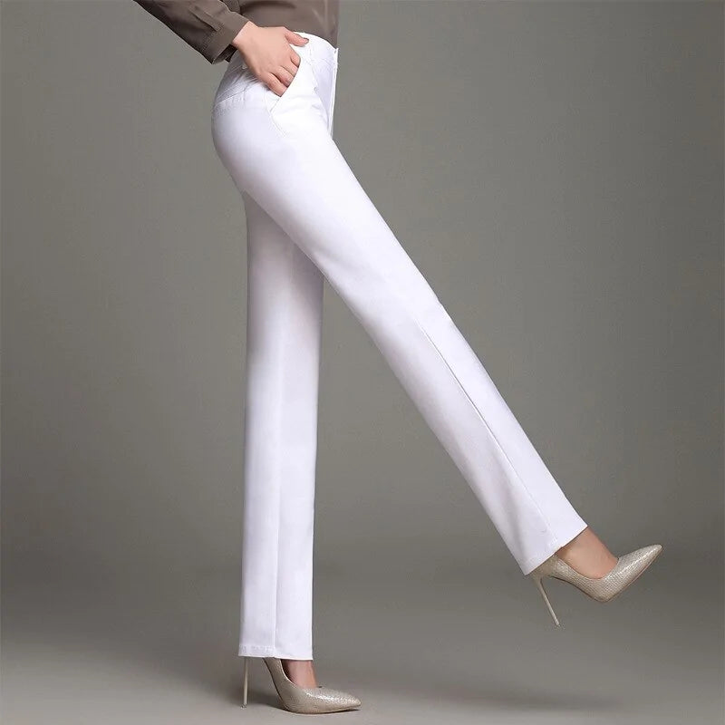 YUEY Women's Straight Leg Office Trousers Rieworkes