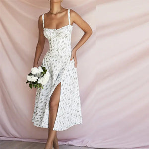 Pink Floral Office Midi Dress Rieworkes