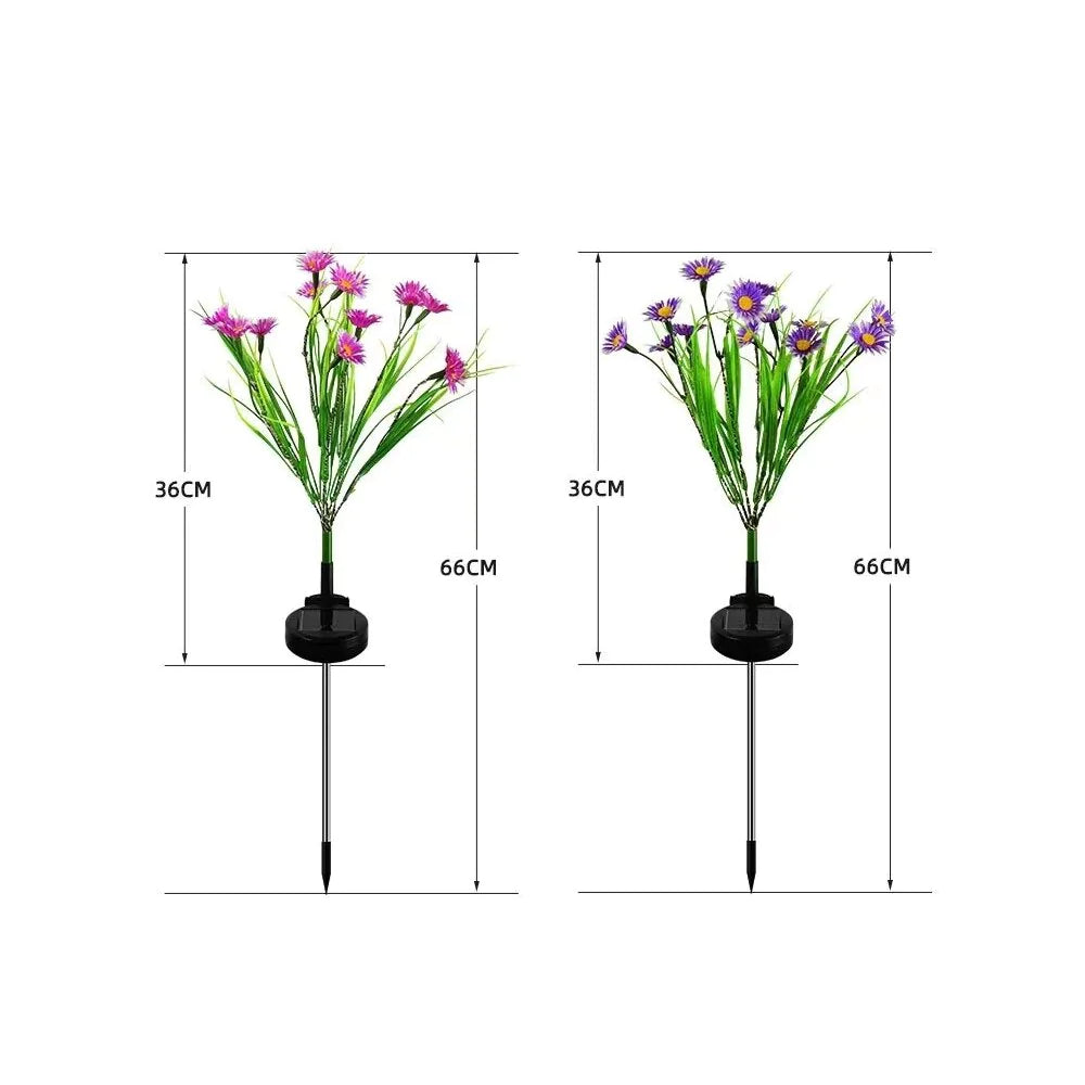 Solar Garden Lights LED Flower Stake Lamp Outdoor Yard Waterproof Patio Decor Mimarta