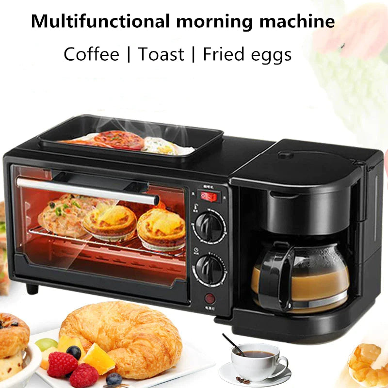 3-in-1 Breakfast Machine: Coffee Maker &amp; Toaster Mimarta